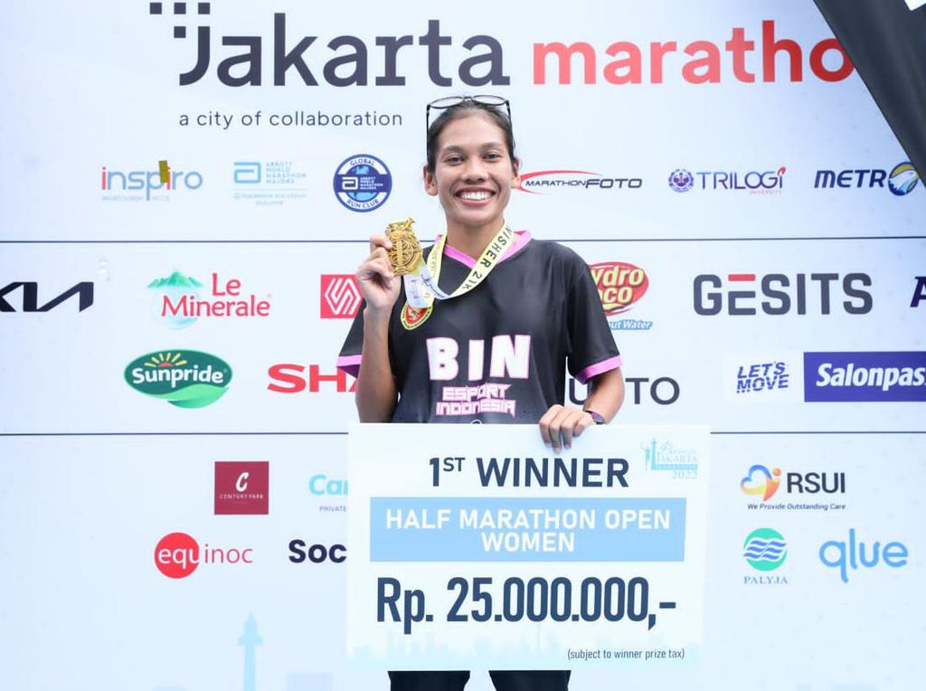 Jakarta Marathon 2022: Odekta Naibaho Jadi yang Tercepat di Half Marathon