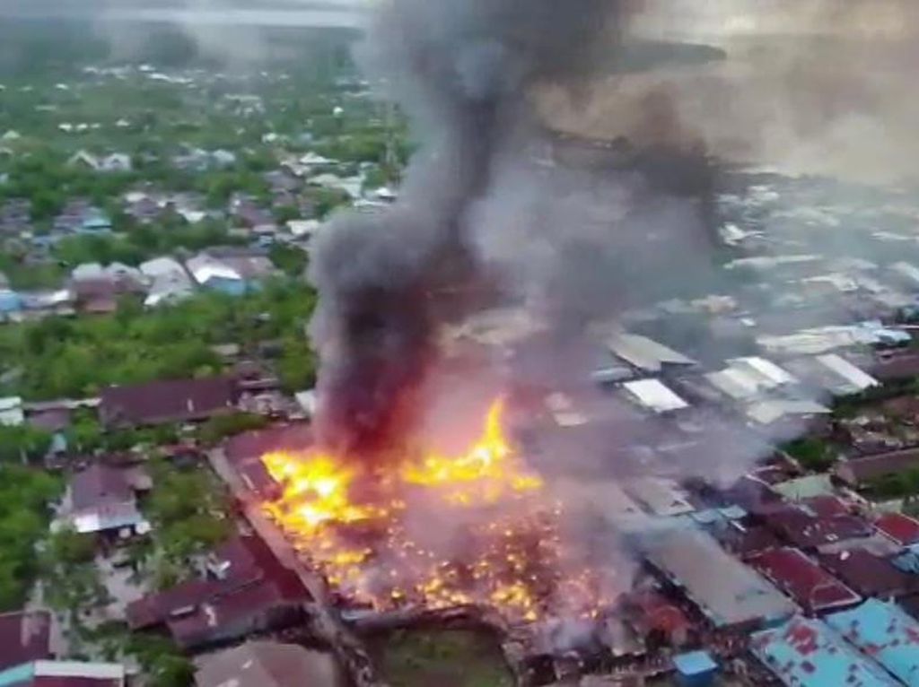 Inafis Polda Papua Selidiki Penyebab Kebakaran Hebat Permukiman di Asmat