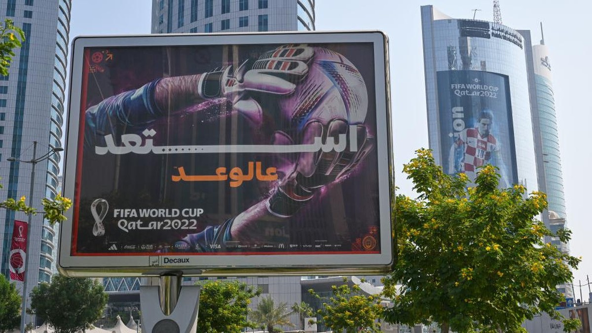 Situasi Doha jelang Piala Dunia 2022 digelar. (Foto: Simon Holmes/NurPhoto via Getty Images)