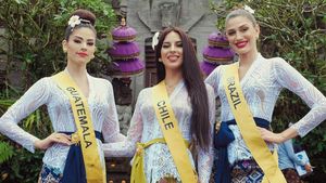 10 Foto Finalis Miss Grand International Berkebaya di Bali dan Pose di Monas