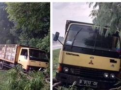 Hilang Kendali, Truk Terperosok ke Rerumputan di Tol Jagorawi