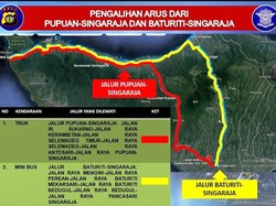 Skema Pengalihan Arus Denpasar-Gilimanuk Akibat Banjir Jembrana
