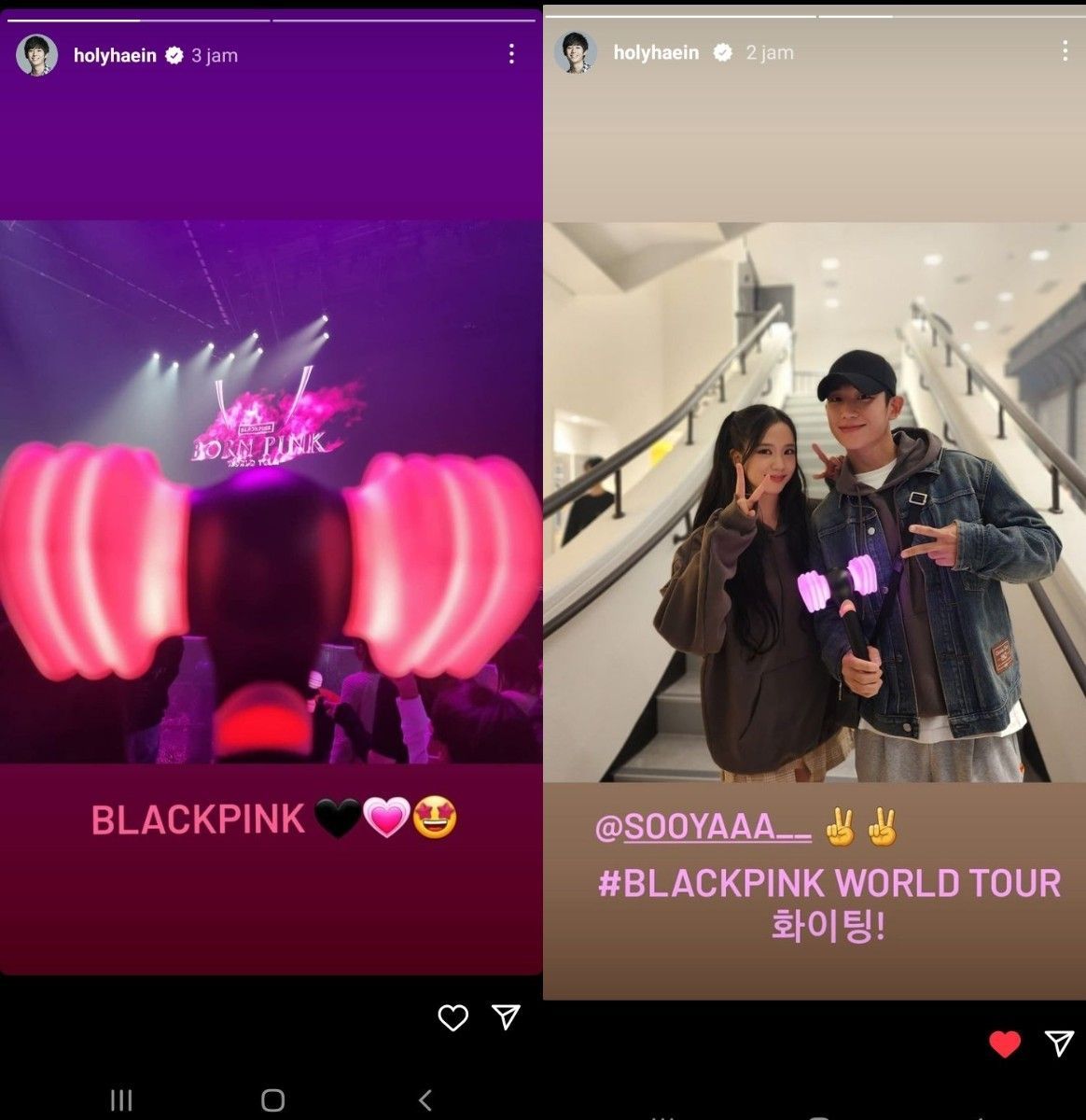Unggahan Jung Hae In bareng Jisoo.