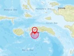 Gempa Bumi Berpusat di Laut M 3,7 Guncang Ambon, Tidak Berpotensi Tsunami