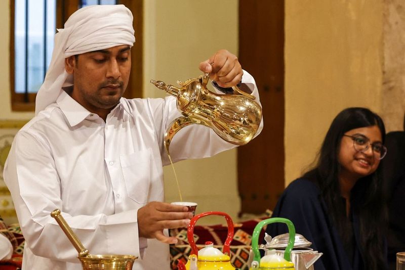 Visitors are served traditional 