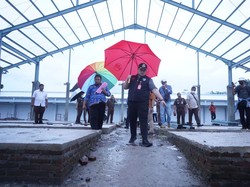 Sidak Proyek Pasar Wates, Bupati Kediri Temukan Material Tak Sesuai