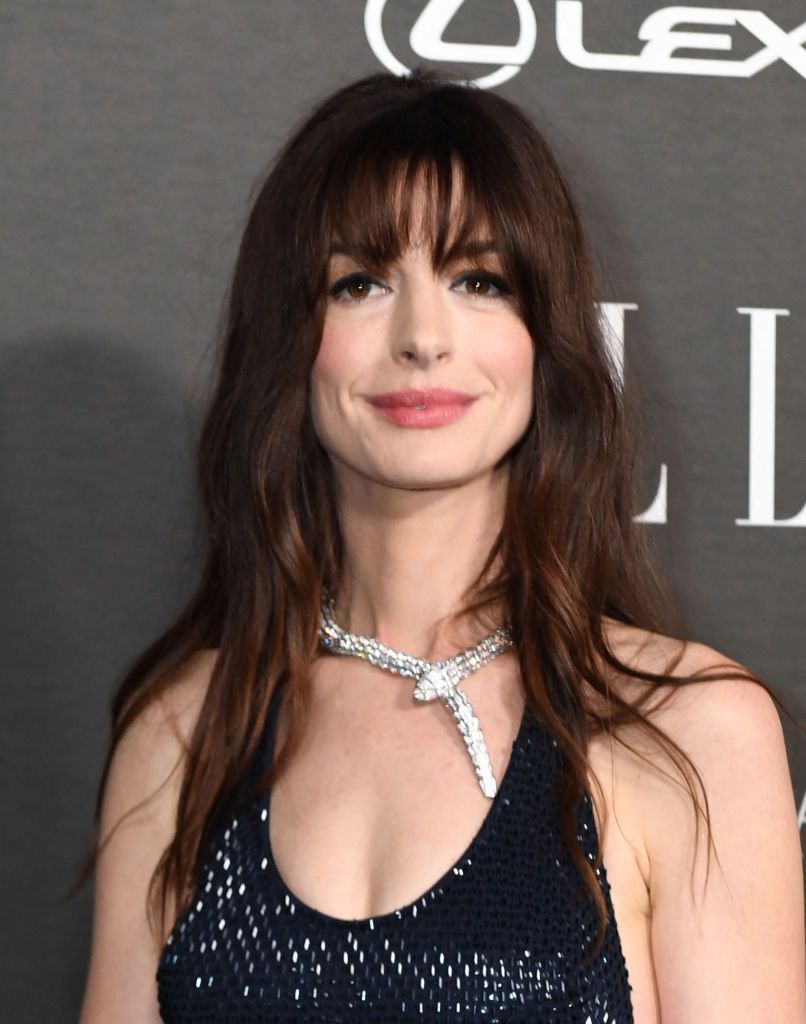 US actress Anne Hathaway attends the 29th Annual ELLE Women In Hollywood Celebration at The Getty Center in Los Angeles, California, on October 17, 2022. (Photo by VALERIE MACON / AFP) (Photo by VALERIE MACON/AFP via Getty Images)