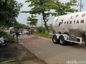 Ngeri! Ibu Muda Tewas Terlindas Truk LPG di Indramayu