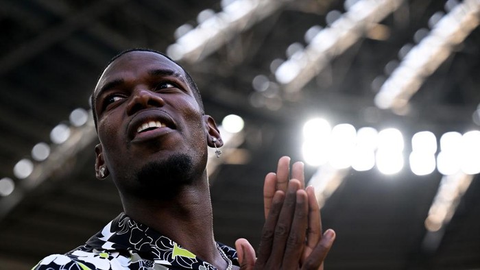 TURIN, ITALY - AUGUST 27: Paul Pogba of Juventus during the Serie A match between Juventus and AS Roma at Allianz Stadium on August 27, 2022 in Turin, Italy. (Photo by Daniele Badolato - Juventus FC/Juventus FC via Getty Images)