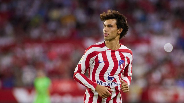 BILBAO, SPAIN - OCTOBER 15: Joao Felix of Atletico Madrid  during the La Liga Santander  match between Athletic de Bilbao v Atletico Madrid at the Estadio San Mames on October 15, 2022 in Bilbao Spain (Photo by David S. Bustamante/Soccrates/Getty Images)