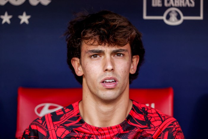BILBAO, SPAIN - OCTOBER 15: Joao Felix of Atletico Madrid  during the La Liga Santander  match between Athletic de Bilbao v Atletico Madrid at the Estadio San Mames on October 15, 2022 in Bilbao Spain (Photo by David S. Bustamante/Soccrates/Getty Images)