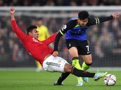 Manchester United vs Tottenham Hotspur tersaji di Old Trafford dalam lanjutan Liga Inggris, Kamis (20/10) dini hari WIB. Setan Merah amankan tiga poin dengan kemenangan dua gol tanpa balas (Getty Images)