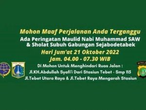 Ada Maulid Nabi di Tebet Pukul 04.00-07.30 Besok, Hindari Ruas Jalan Ini