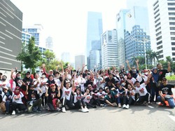 Galang Dukungan, Relawan Ganjar Gelar Flashmob di Car Free Day Jakarta