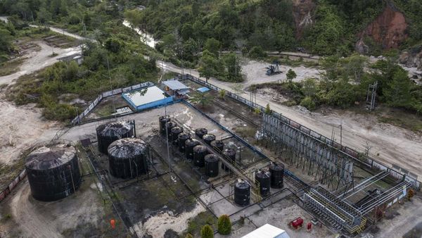 Foto Udara Stasiun Pengumpul Pertamina Hulu Indonesia di Tarakan