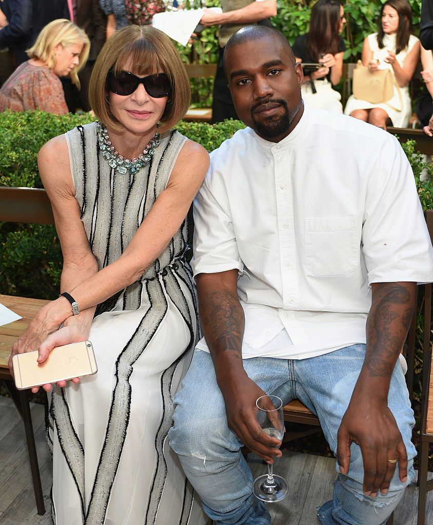 Potret kedekatan Anna Wintour dan Kanye West.