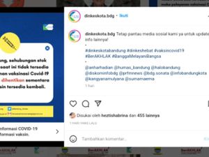 Dinkes Kota Bandung Setop Sementara Layanan Vaksinasi COVID-19