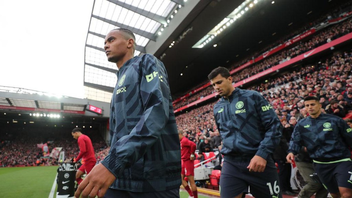 Manuel Akanji di Anfield. Foto: Manchester City FC via Getty Ima/Matt McNulty - Manchester City