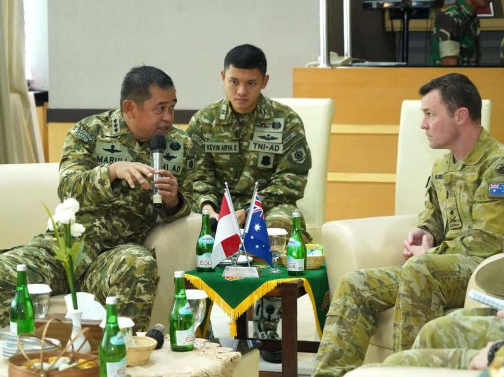 Pangkostrad Sambut Kunjungan Commander Forces Command Australian Army