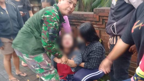 Potret Prajurit TNI AD Gagalkan Usaha Bunuh Diri Ibu Muda di Badung