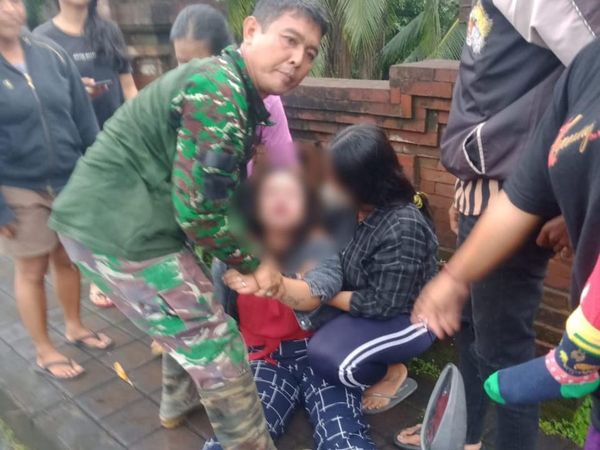 Potret Prajurit TNI AD Gagalkan Usaha Bunuh Diri Ibu Muda di Badung