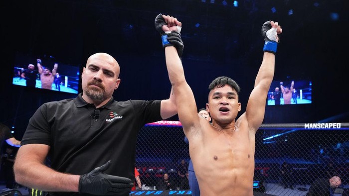 Jeka Saragih menang KO atas Won Bin Ki. (Foto: Chris Unger/Zuffa LLC) Jeka Saragih menang KO atas Won Bin Ki. (Foto: Chris Unger/Zuffa LLC)