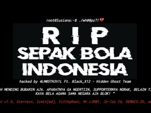 Situs PT LIB Diretas, Muncul Tulisan RIP Sepakbola Indonesia Situs PT LIB Diretas, Muncul Tulisan RIP Sepakbola Indonesia