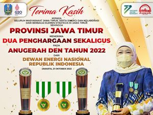 Raih Penghargaan DEN, Khofifah Komitmen Wujudkan Net Zero Emission 2060