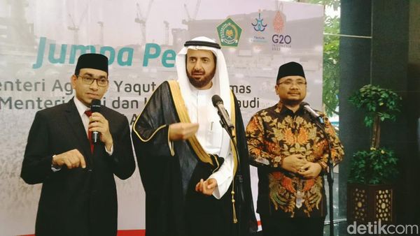 Suasana Pertemuan Menag RI dengan Menteri Haji dan Umrah Arab Saudi