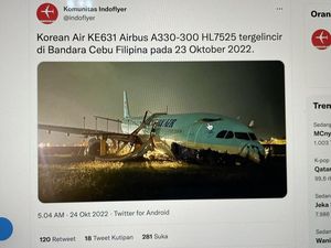 Pesawat Korean Air Nyungsruk di Filipina