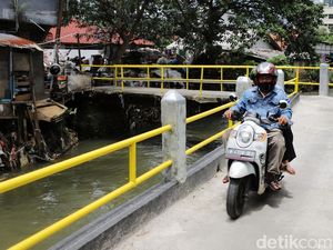 Pagar Kali Mampang Dipercantik, Ini Penampakannya