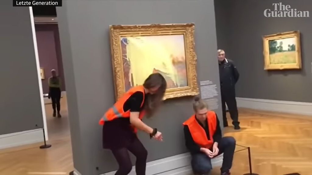 Aktivis Jerman lempar kentang tumbuk ke lukisan Monet