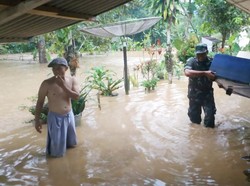 6 Rumah Warga Terdampak Luapan Air Sungai Ciwadori Ciamis