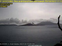 Gunung Anak Krakatau Erupsi, Tinggi Kolom Abu Capai 150 Meter