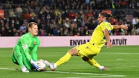 Sampai pekan ke-22 di Liga Spanyol, Barcelona baru kebobolan tujuh kali. Itu jadi sejarah baru, sebagai tim paling sedikit kebobolan sampai pekan tersebut (Getty Images)
