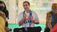 7 Potret Nadiem Makarim Blak-blakan di Depan Kepsek soal Tunjangan Profesi Guru