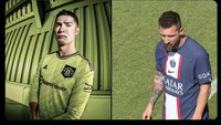 Seperti diketahui, GOAT adalah sponsor PSG yang nampang di bagian lengan jersey. GOAT di sini adalah sebuah marketplace sneaker, di sisi lain ada pula GOAT yang merupakan akronim dari Greatest of All Time. Foto: dok. Twitter