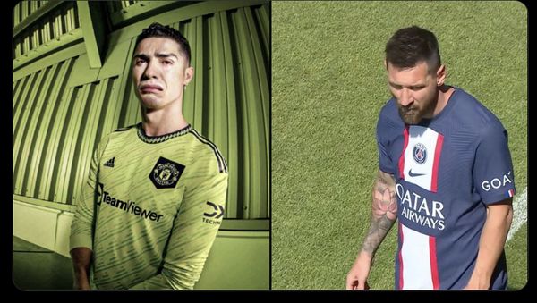 Meme-meme Ronaldo Vs Messi, Nasibnya seperti Sponsor di Jersey