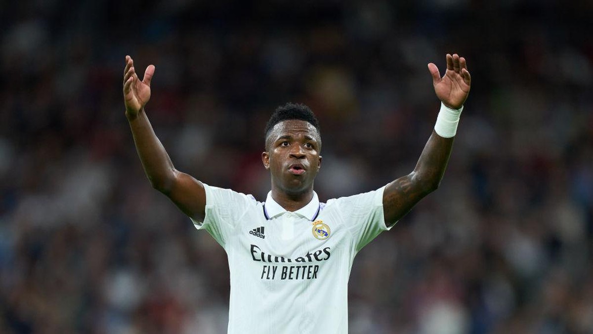 Vinicius Junior minta pelaku rasisme dilarang datang ke stadion (Getty Images/Angel Martinez)