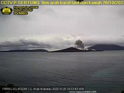 2 Kali Erupsi, Tinggi Kolom Abu Gunung Anak Krakatau Capai 457 Meter