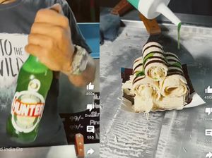 Nyeleneh dan Unik, Penjual Ini Tawarkan Es Krim Roll Pakai Bir