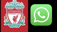 Dengan Liverpool masih saja down, ada kelakar WhatsApp pun ingin menemani dengan ikutan down. Foto: dok. Twitter