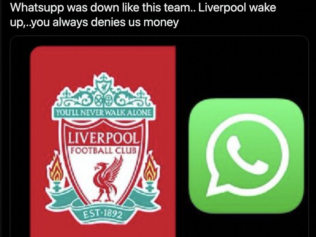 Liverpool Down Jangan Lama-lama, WhatsApp Saja Sudah Bangkit!