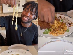 Makan Pasta Italia Pakai Tangan Langsung, Bule Ini Bilang Lebih Enak!