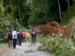 Momen Dramatis Evakuasi Pemotor Tertimbun Longsor di Tasikmalaya