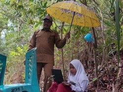 Nestapa Siswa SD di Lingga, Ikuti Ujian ANBK di Tengah Hutan