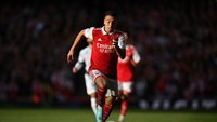Gabriel Martinelli tempati posisi kedua. Penyerang sayap Arsenal ini tembus 35,9 km per jam (Getty Images)