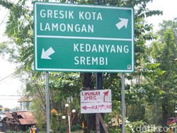 Rambu Mini yang Kerap Sasarkan Pengendara di Gresik Akhirnya Diganti
