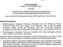 Perkantoran di Kuta dan Denpasar Selatan Terapkan WFH Selama KTT G20