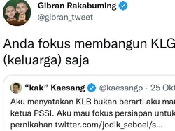 Gibran Tak Sarankan Kaesang Jadi Ketum PSSI: Fokus Bangun KLG Saja